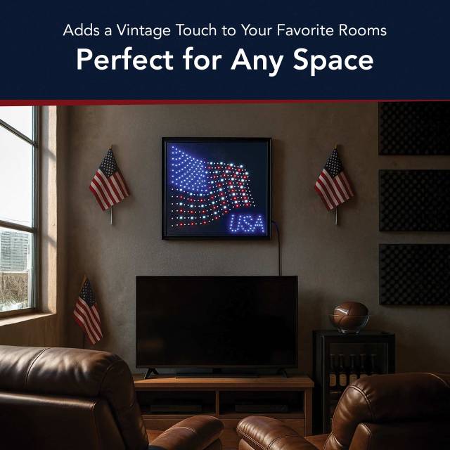USA Flag LED Sign Light