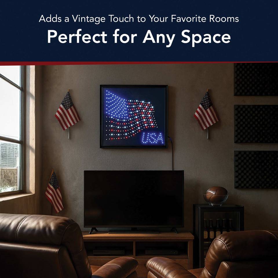 USA Flag LED Sign Light