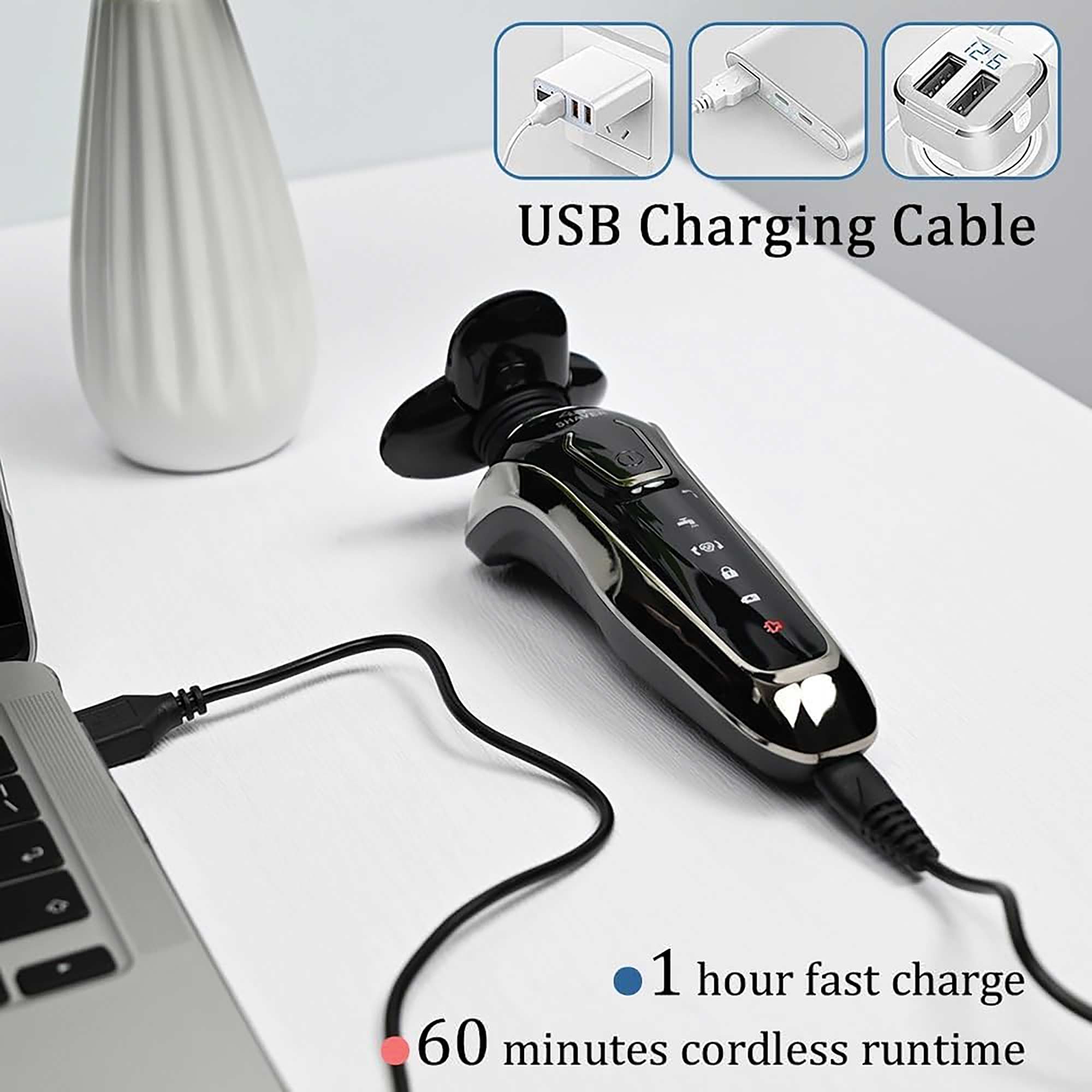 Rechargeable 4D Rotary Shaver