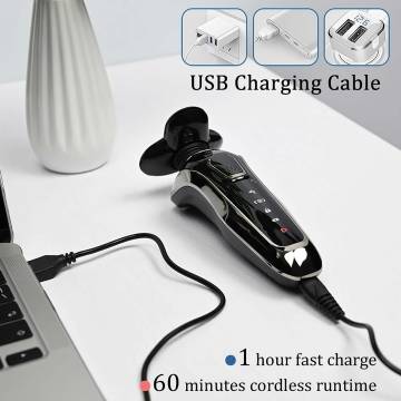 Rechargeable 4D Rotary Shaver