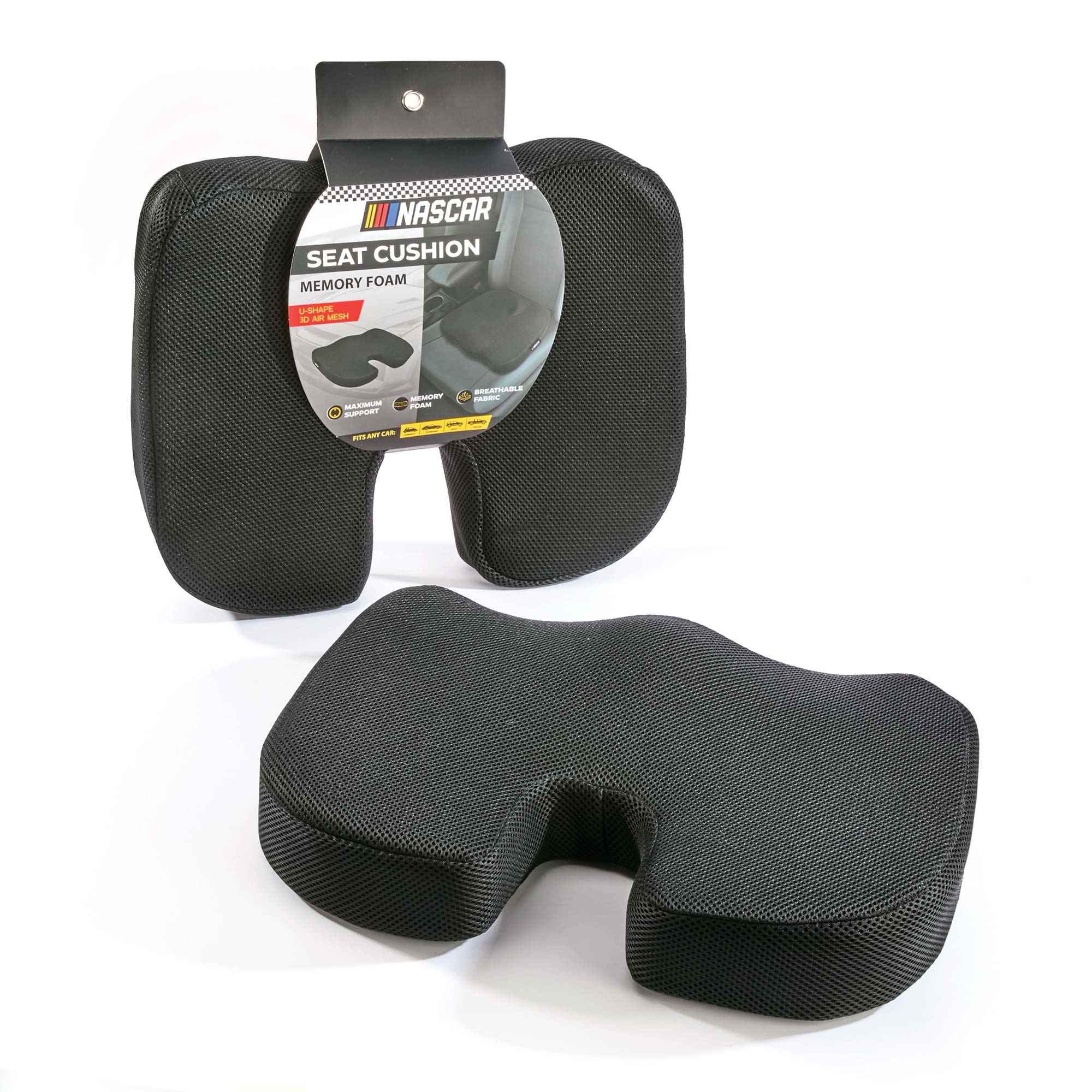 NASCAR Mem Foam Seat Cushion - 2 Pack