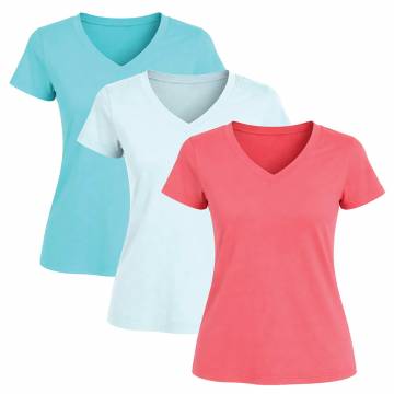 Ladies Hanes V-Neck Tees - 3 Pack