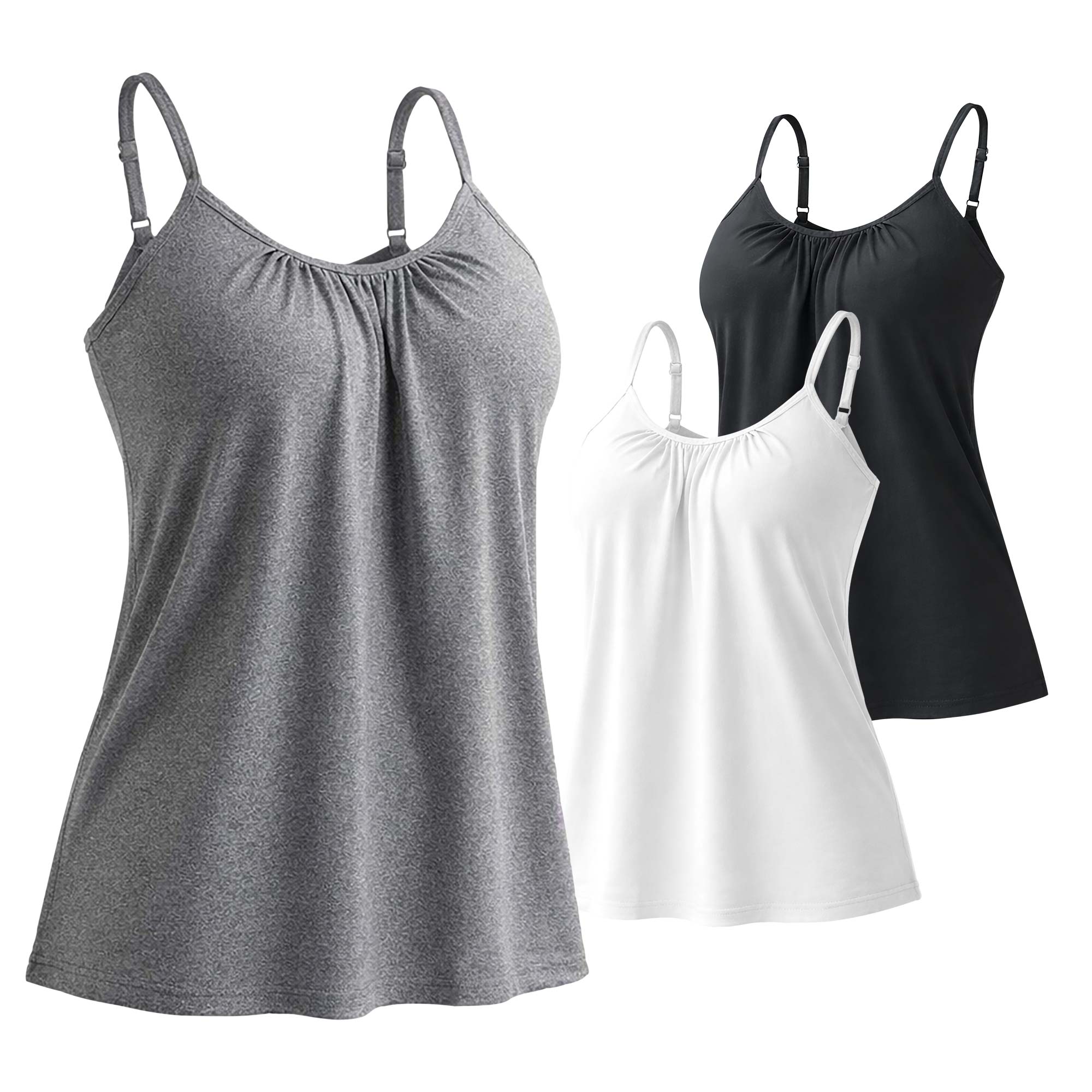 Ladies Cami Bra Top - 3 Pack