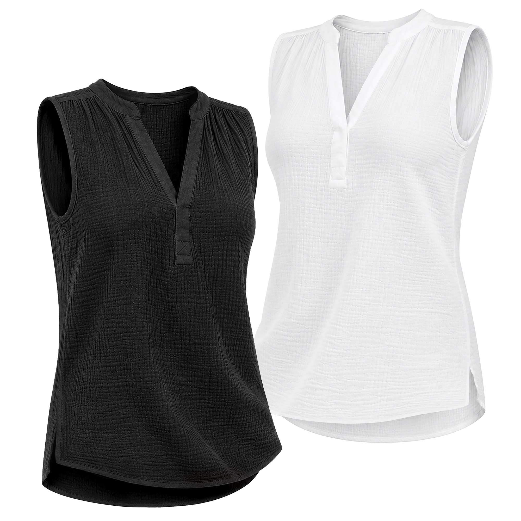 Ladies Crinkle Tank - 2 Pack