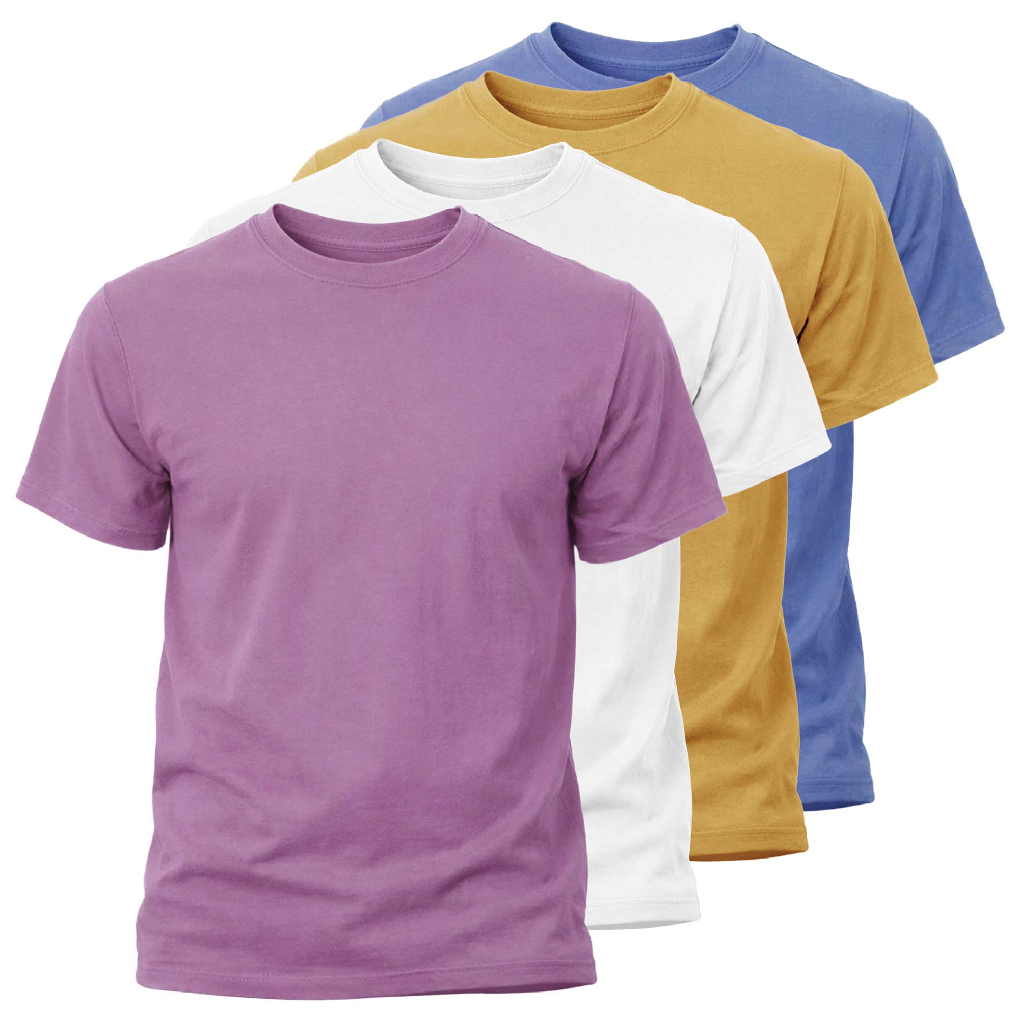 Hanes ComfortWash Tees - 4 Pack G/B/P/W