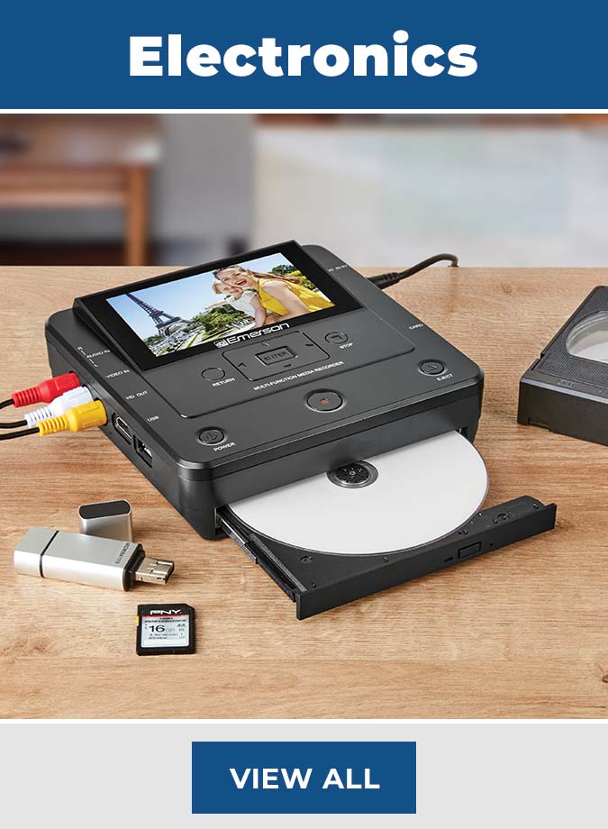 Affordable home electronics including TVs, audio, and everyday tech essentials