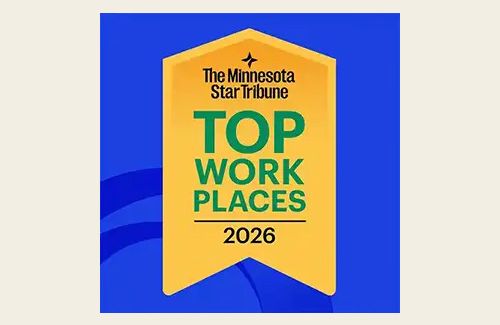 Minnesota Star Tribune Top Workplaces five year award badge