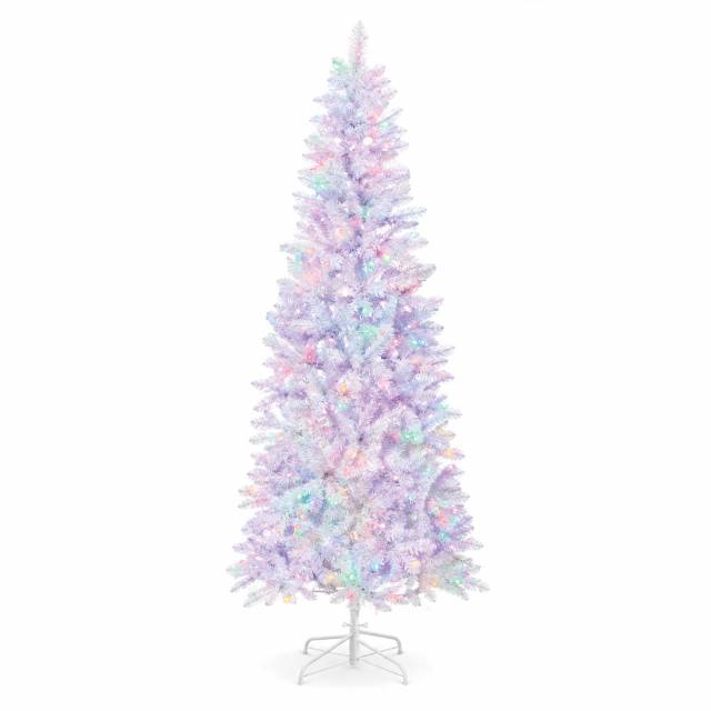 7-foot Iridescent Pre-Lit Christmas Tree