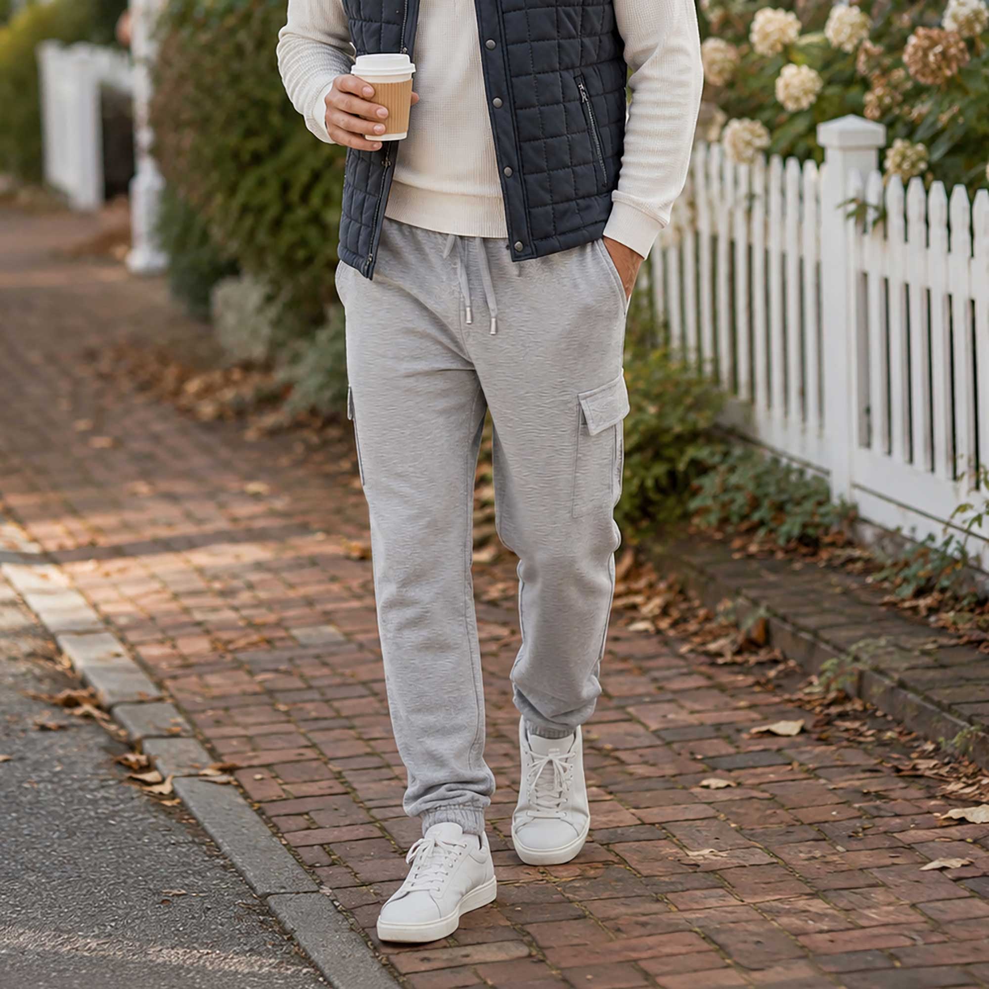 Land and Heart Cargo Joggers 2-Pack — Black/Grey