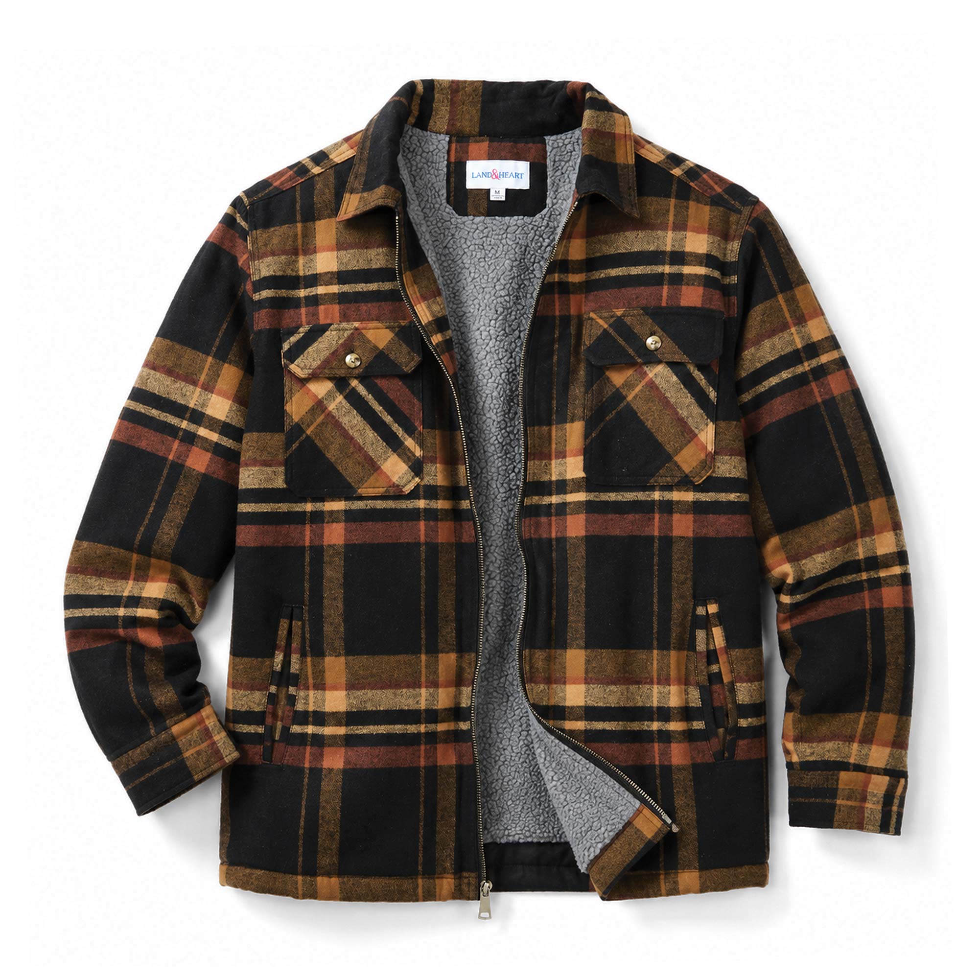 Land and Heart Sherpa-Lined Flannel fabric detail