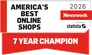 Newsweek Best Online Shops seven-year champion