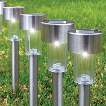 Eternal Stainless Steel Solar Garden Lights - 12 Pack