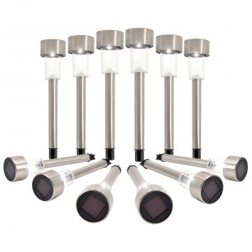 Eternal Stainless Steel Solar Garden Lights - 24 Pack