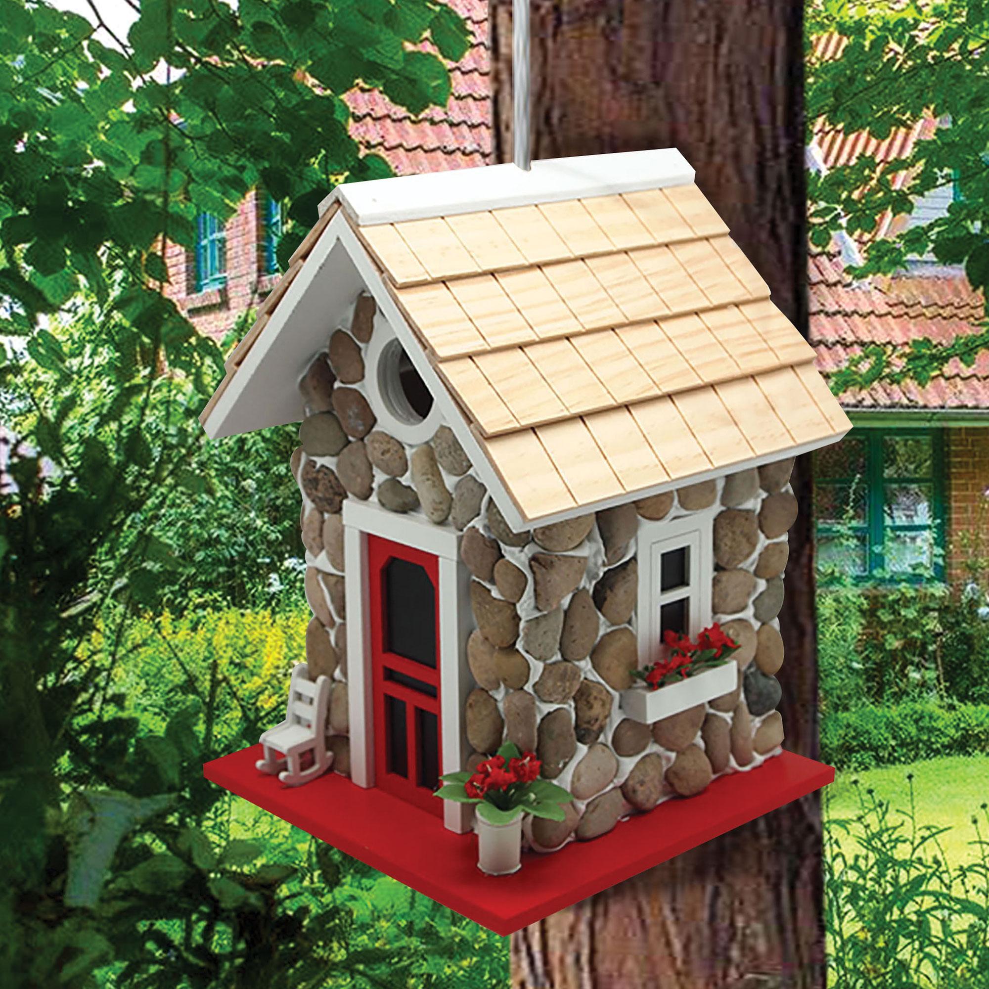 Home Bazaar Fieldstone Guest Cottage Birdhouse