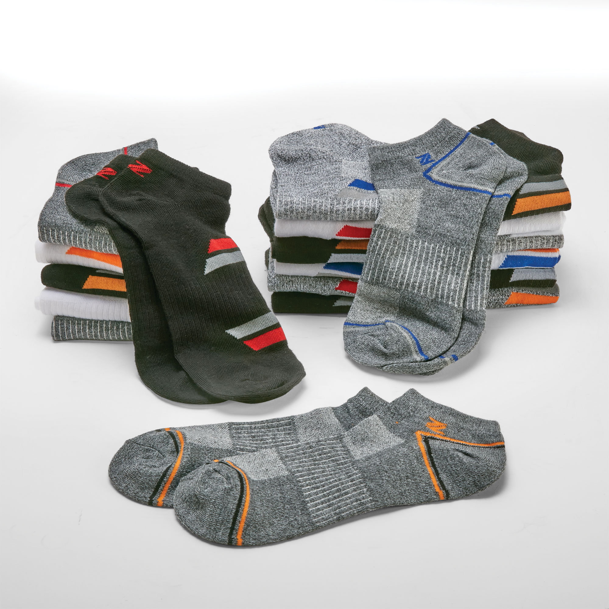 Zone-In Men's Athletic Ankle Socks - 20 Pack