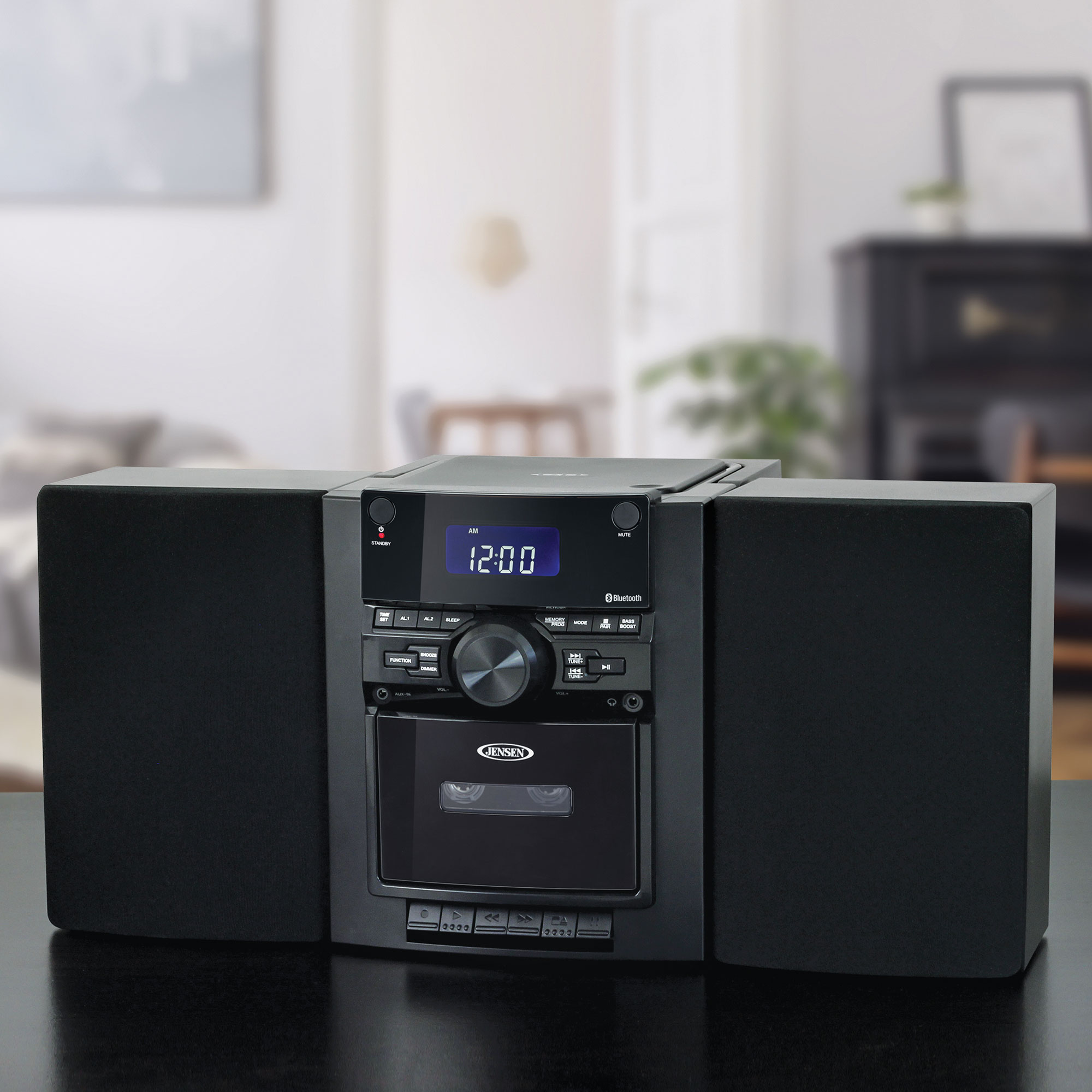 Jensen Portable Bluetooth CD/Cassette Stereo