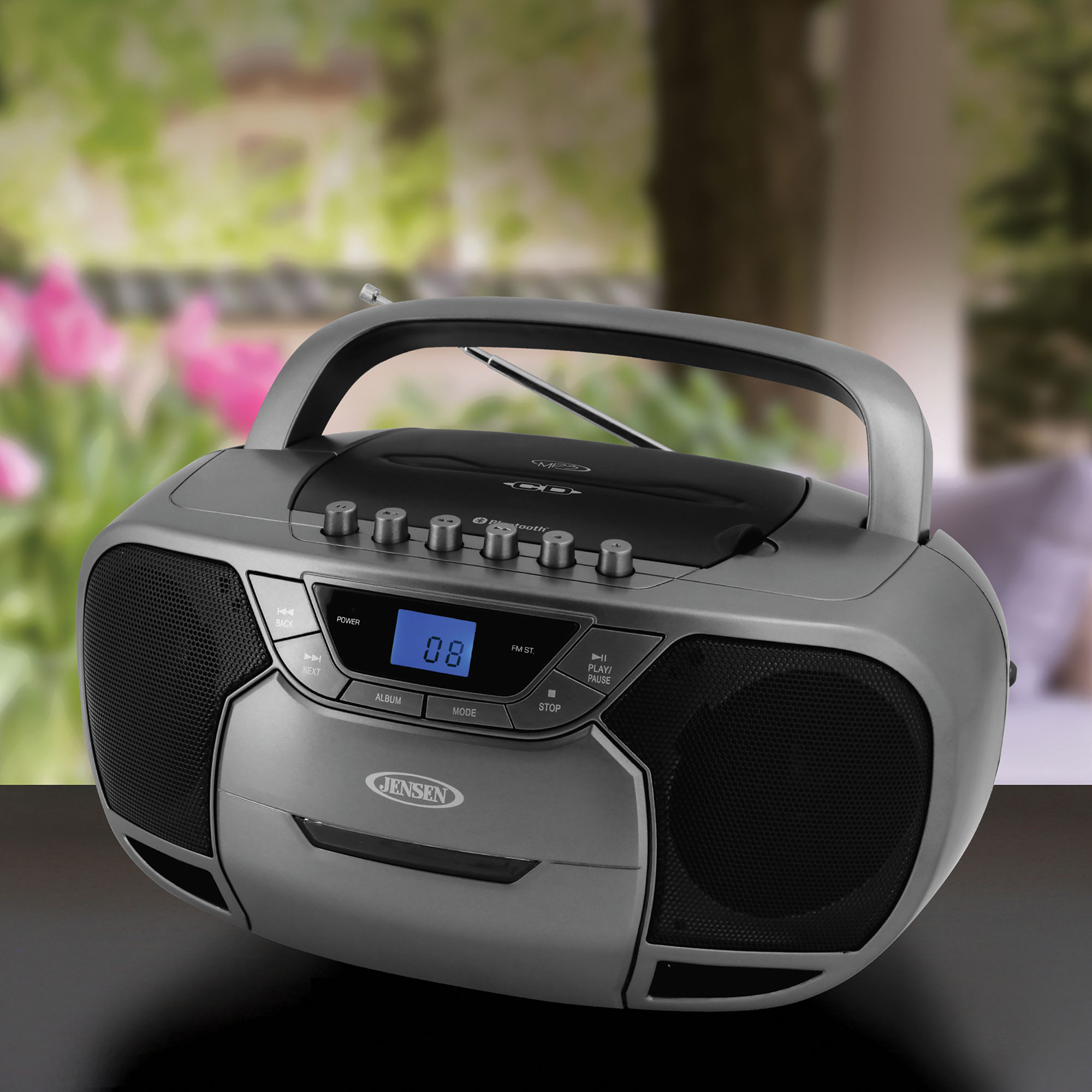 Jensen Portable Cassette Player with Bluetooth