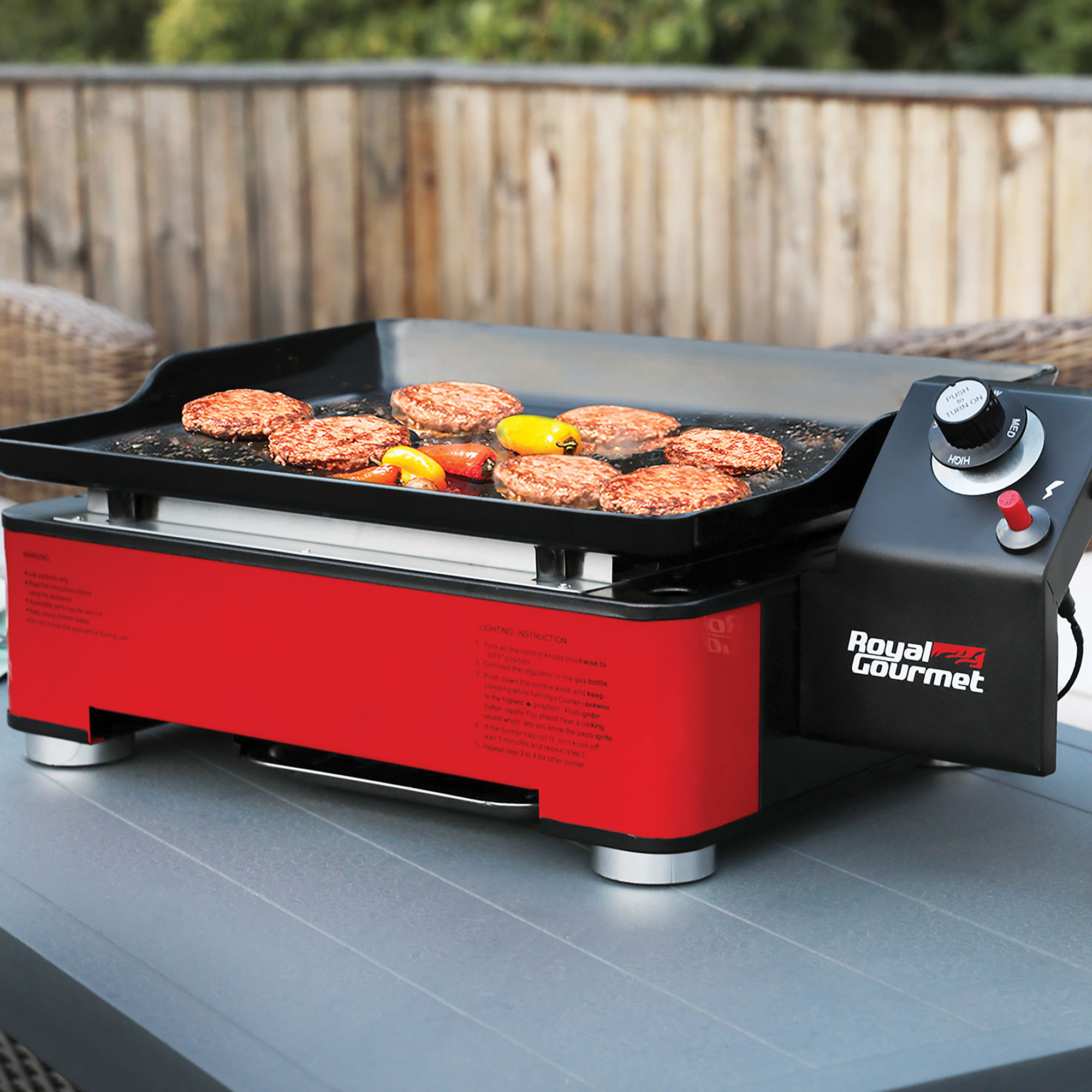 Royal Gourmet Portable 18 inch Tabletop Gas Griddle