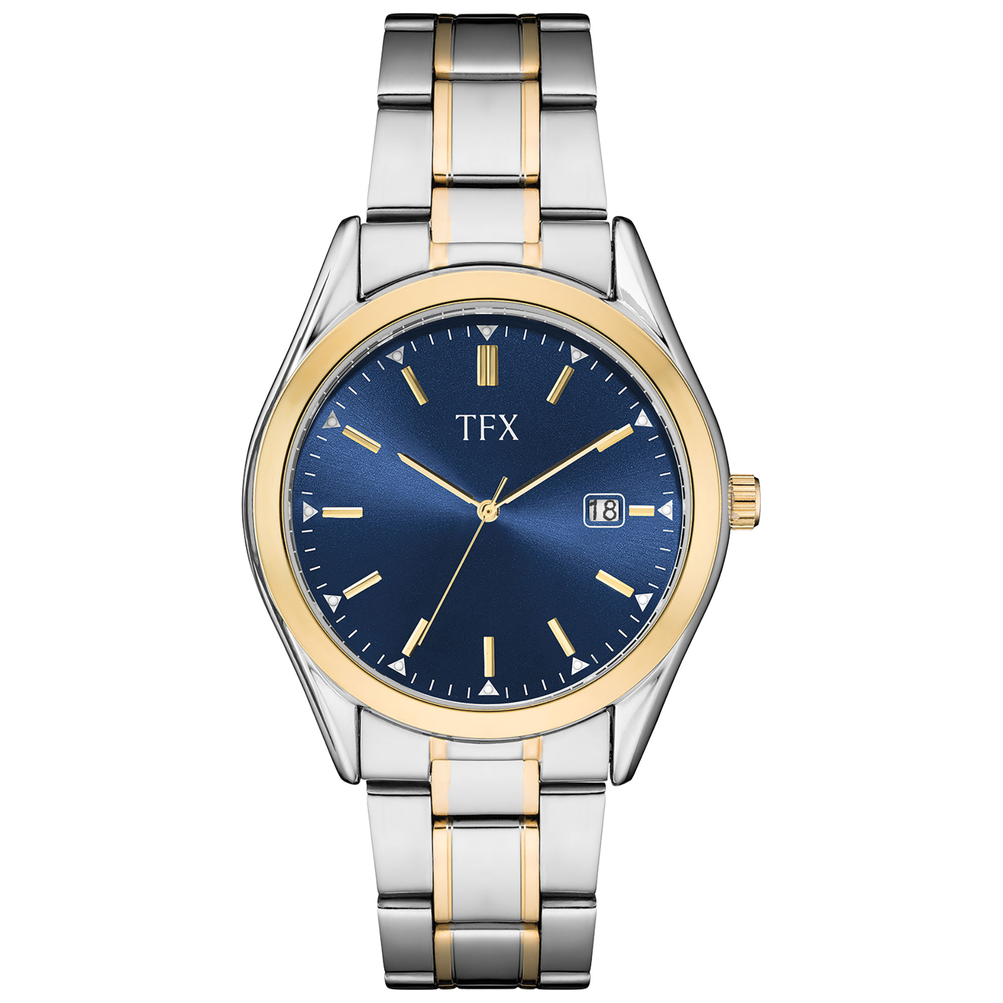 TFX Men's Two-Tone Blue Dial Watch