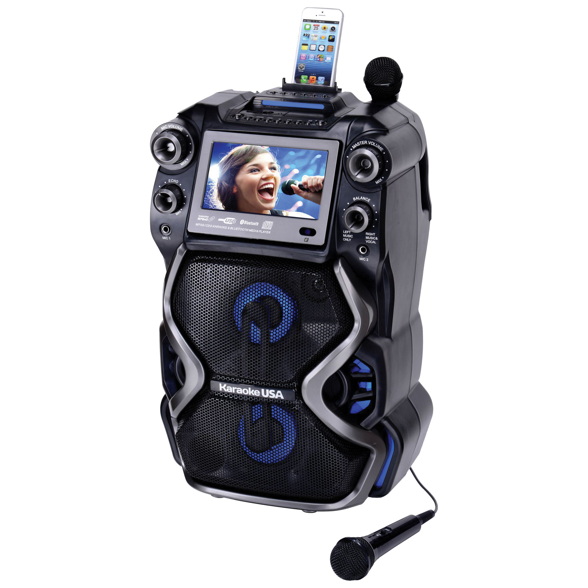 Portable CDG/MP3G Pro Karaoke Player with 7" Display