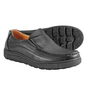 Pleasure Island Men's Memory Foam Black Slip-On Shoes