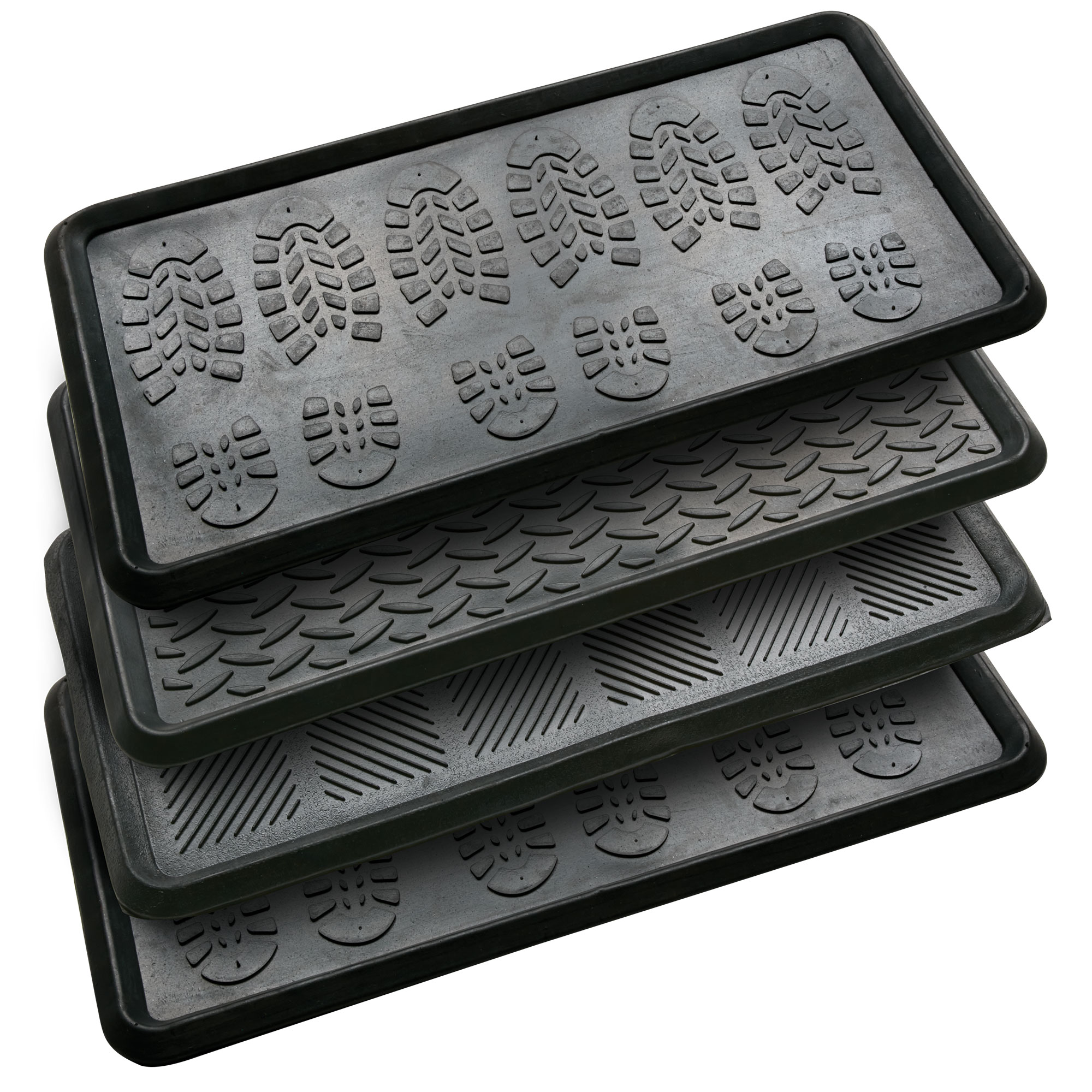 16 x 30 inch Rubber Boot Mats - 4 Pack