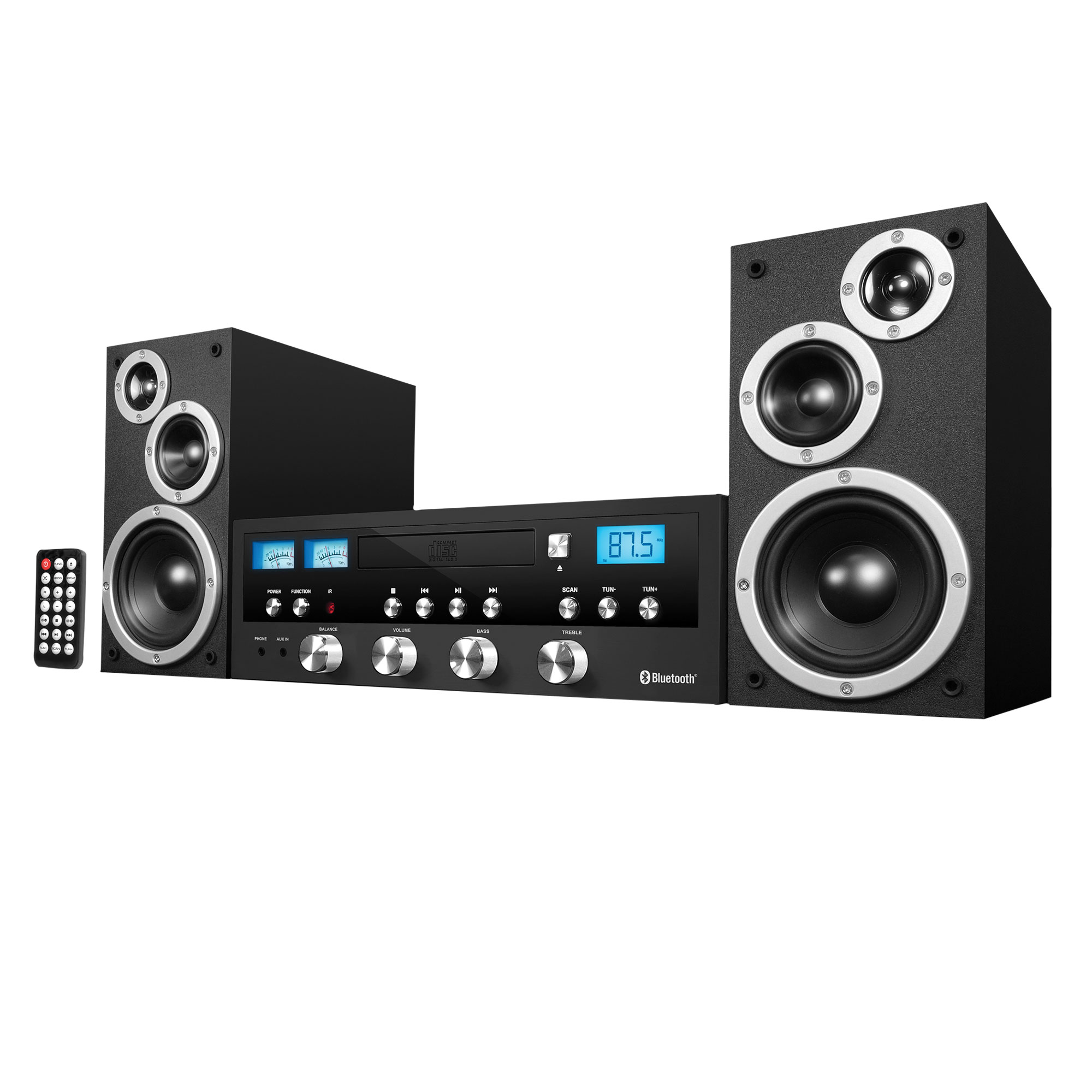 Innovative Technology 50w Classic CD Stereo with Bluetooth