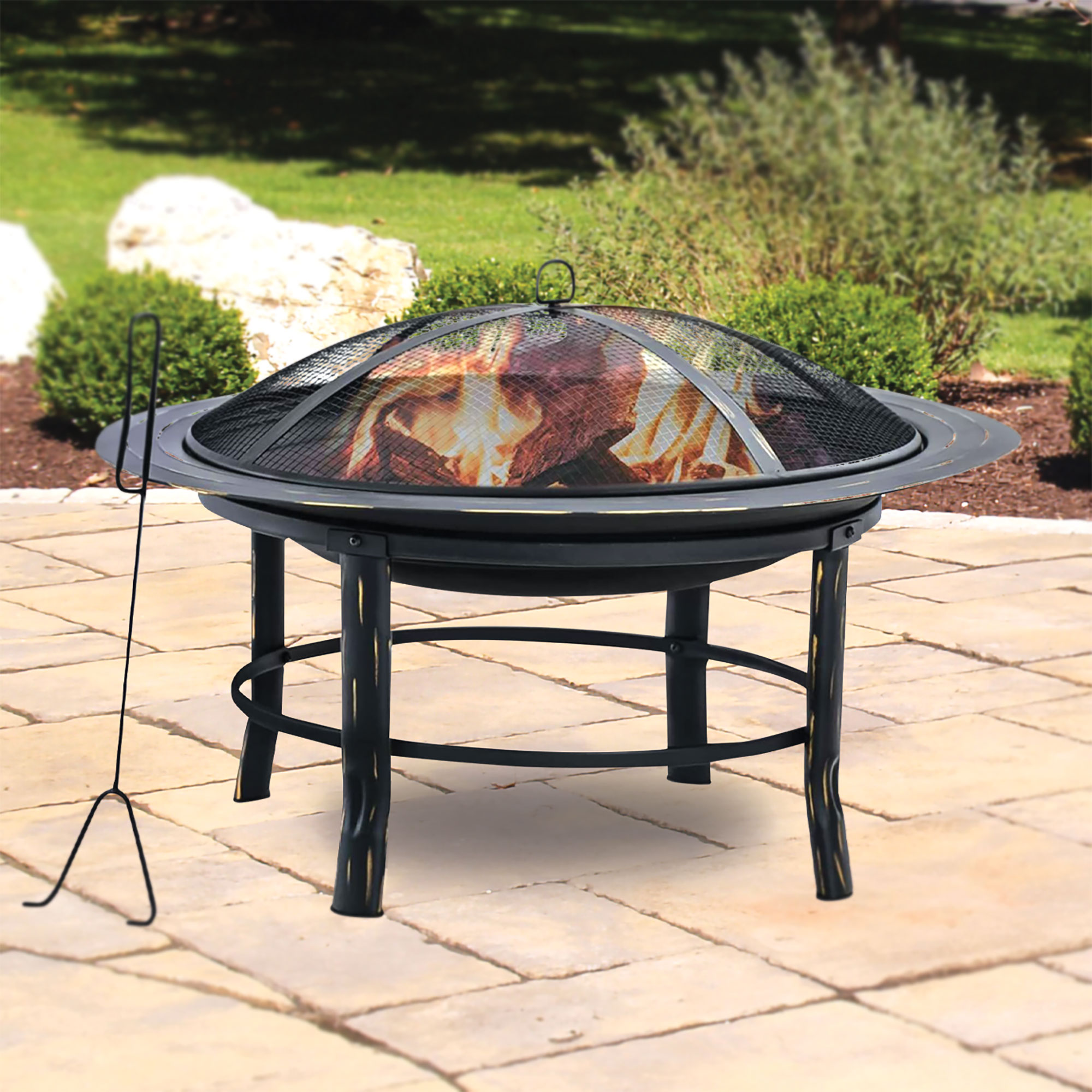 Dacall 28 inch Metal Outdoor Fire Pit