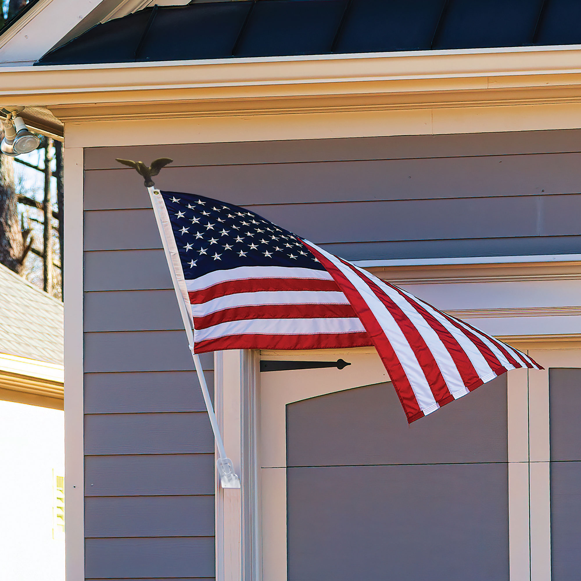 6 foot Metal Flag Pole Kit with Eagle Topper