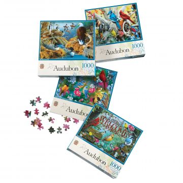 1000 Piece National Audubon Society Puzzle - 4 Pack