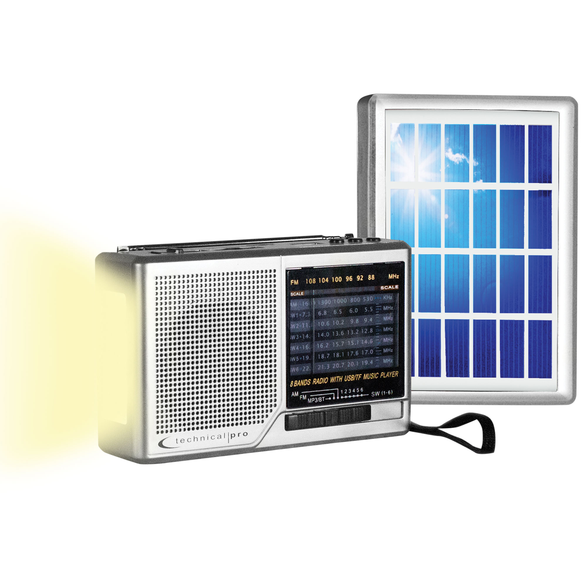Technical Pro Solar Rechargeable AM/FM/SW Radio