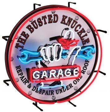 The Busted Knuckle Garage 24 inch Neon Sign