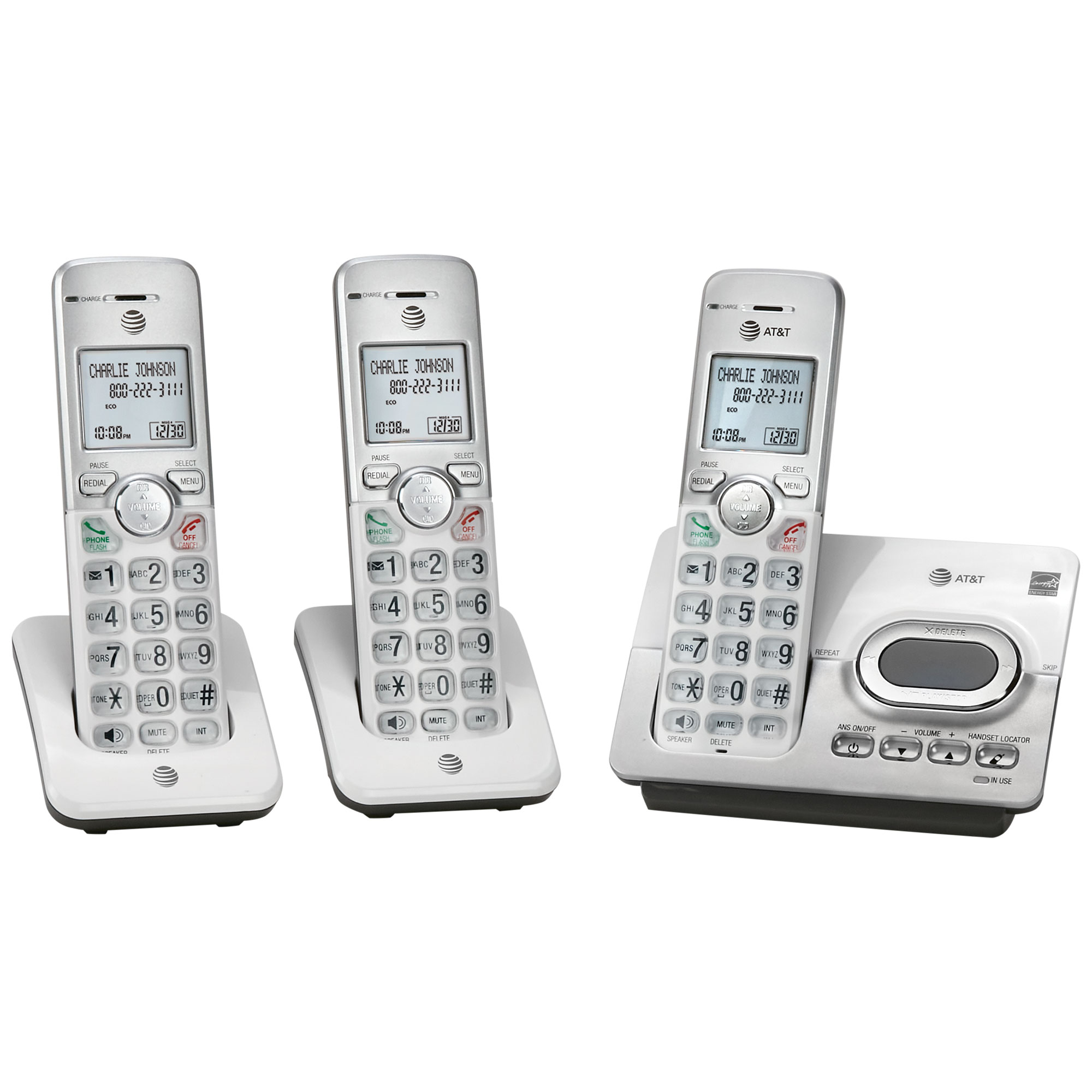 AT&T 3-Handset Phone System with Answering Machine