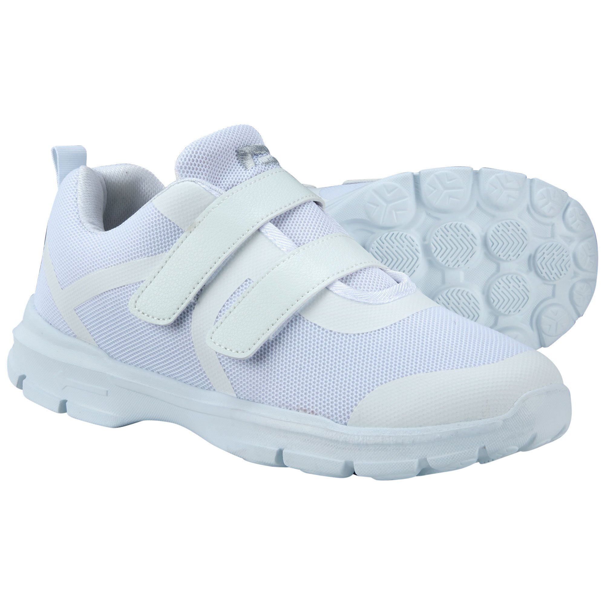 Men's Ultralight Velcro White Two-Strap Shoes - 9W | National Fashion