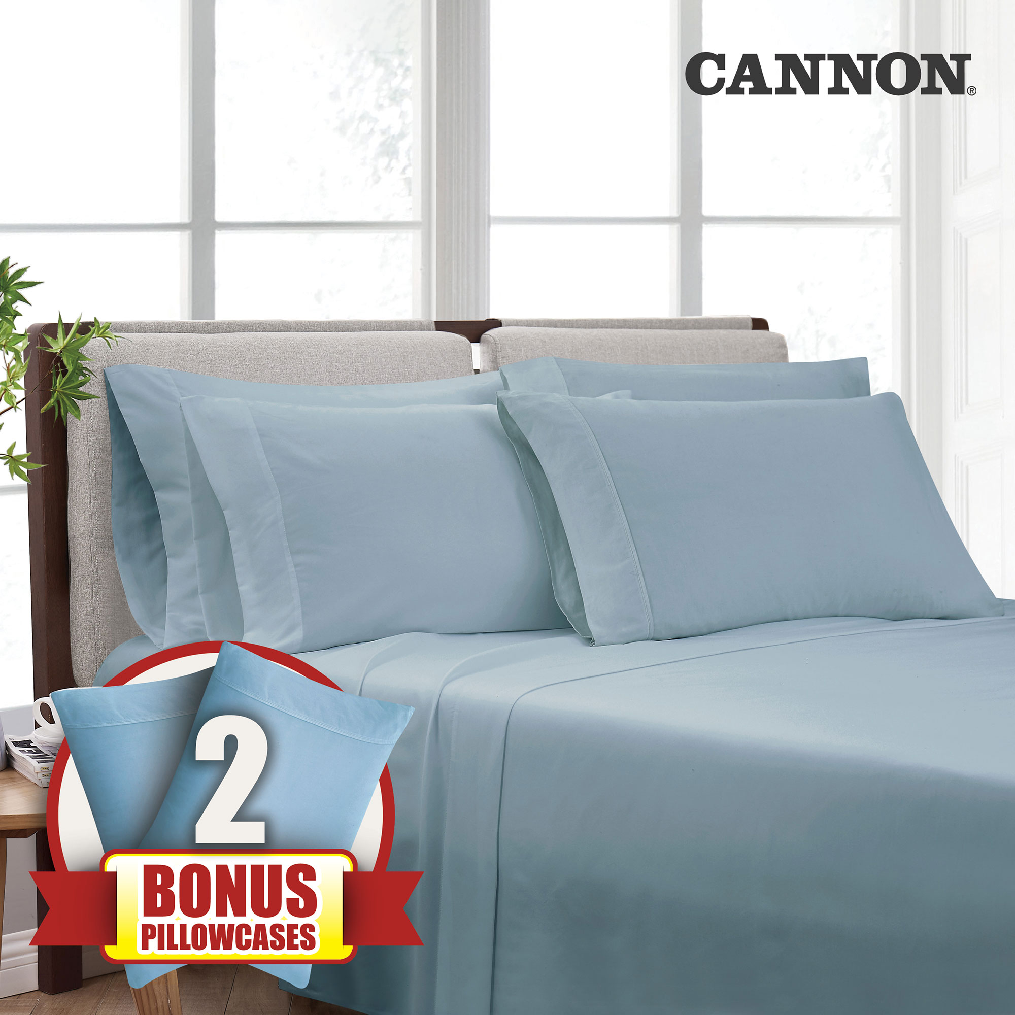 Cannon Heritage Microfiber Sheet Set - Blue - Full Size