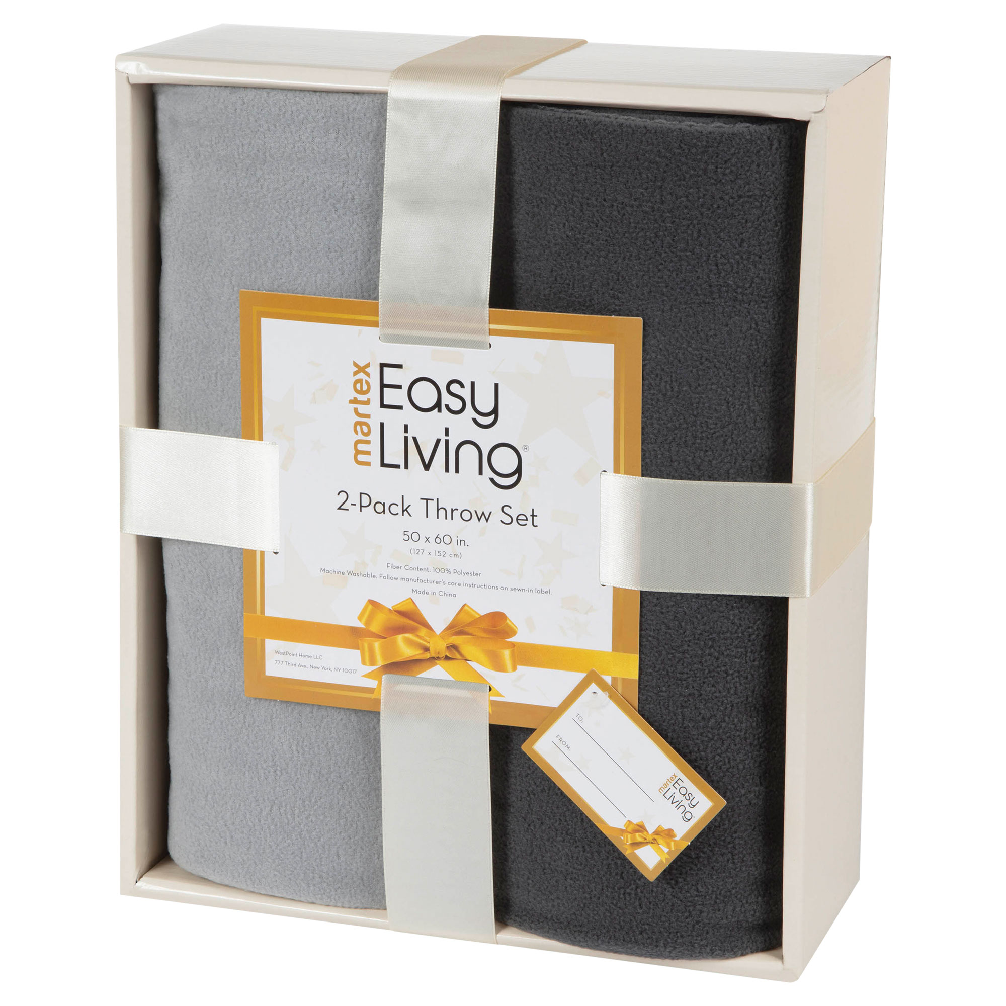 Martex Throw Blankets 2 Pack Gift Set