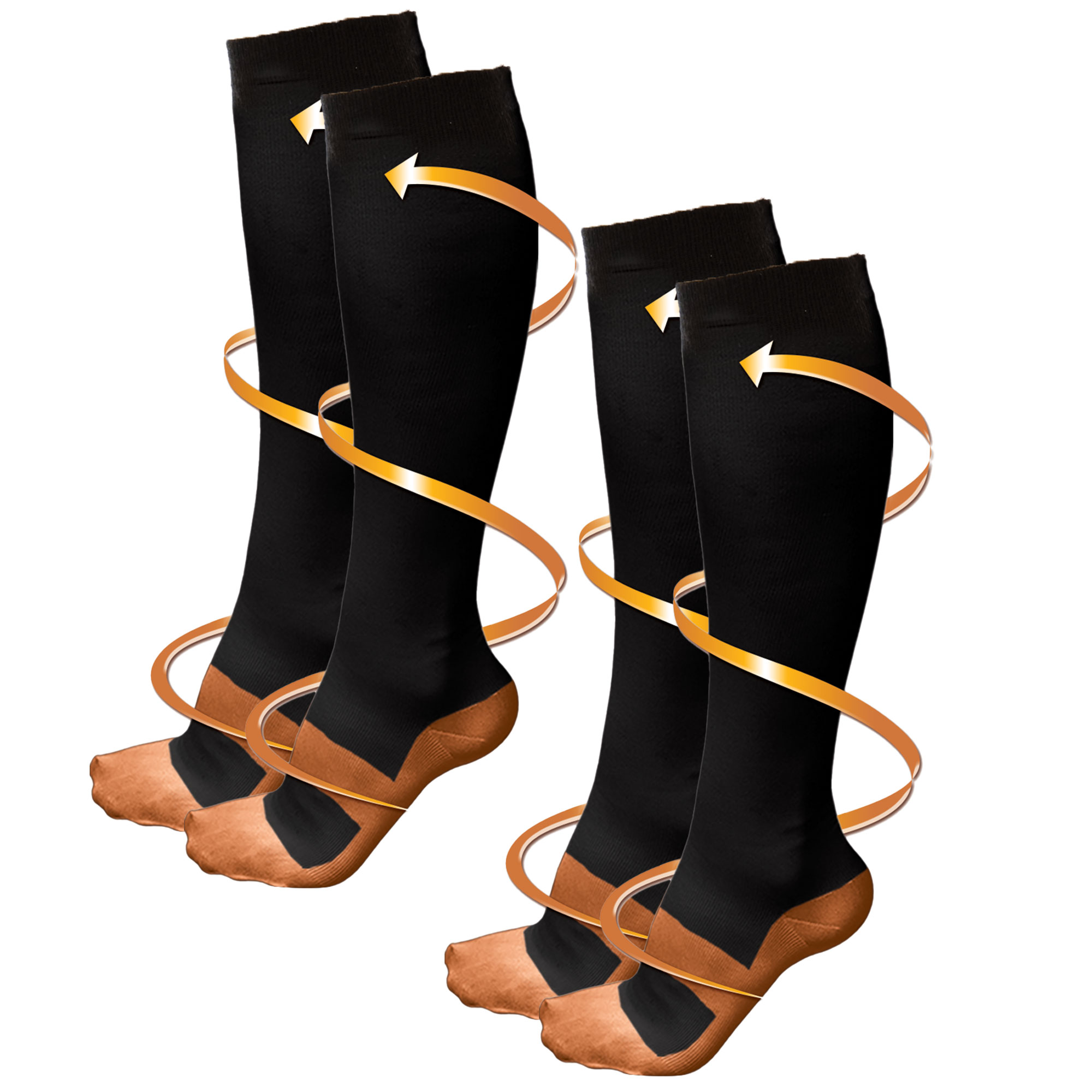 Miracle Copper Compression Socks - 4 Pack