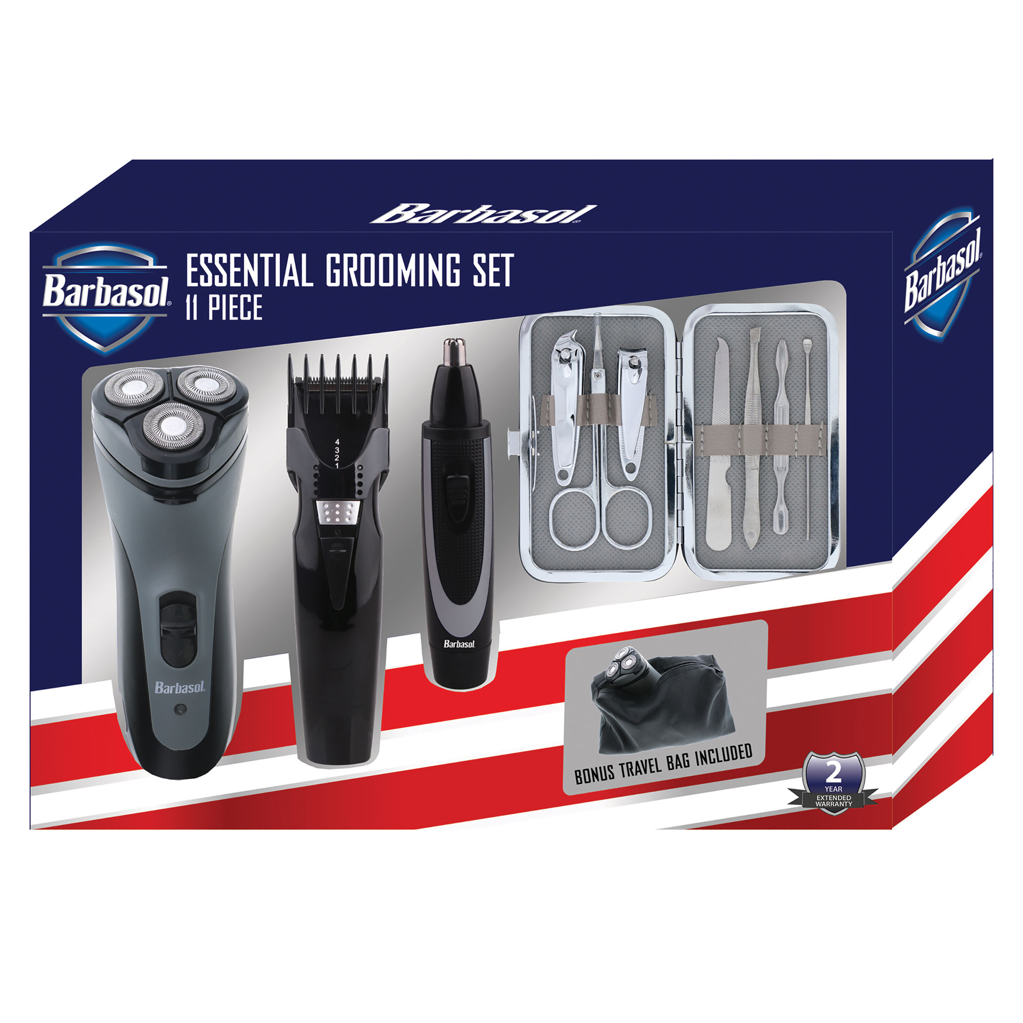 Barbasol 11 Piece Essential Grooming Gift Set