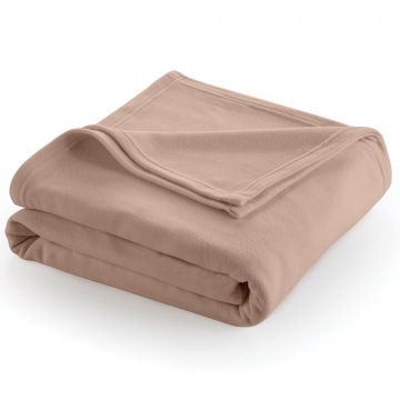 Martex Super-Soft Fleece Blanket - Twin Size Linen