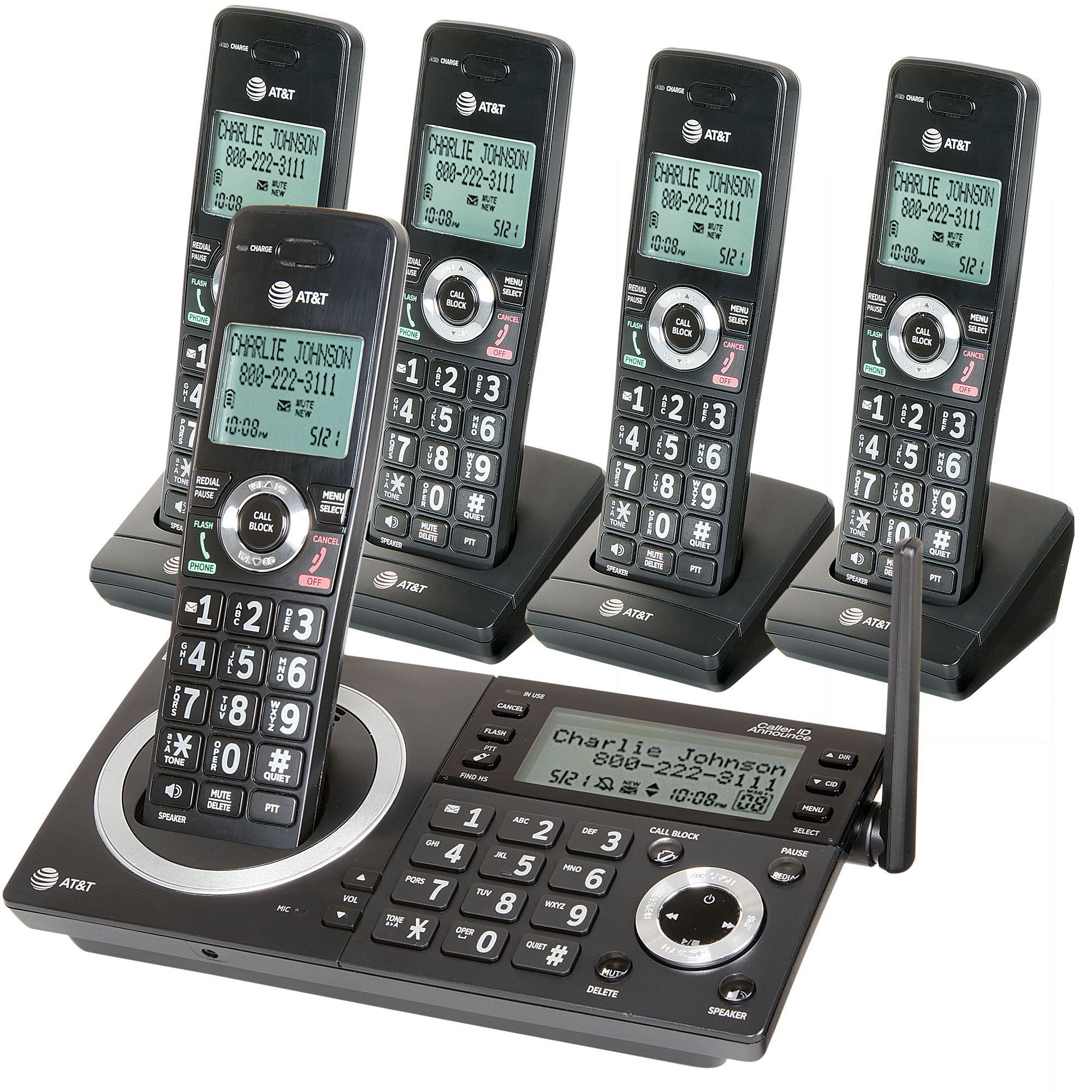 AT&T 5-Handset Phone System with Smart Call Blocker