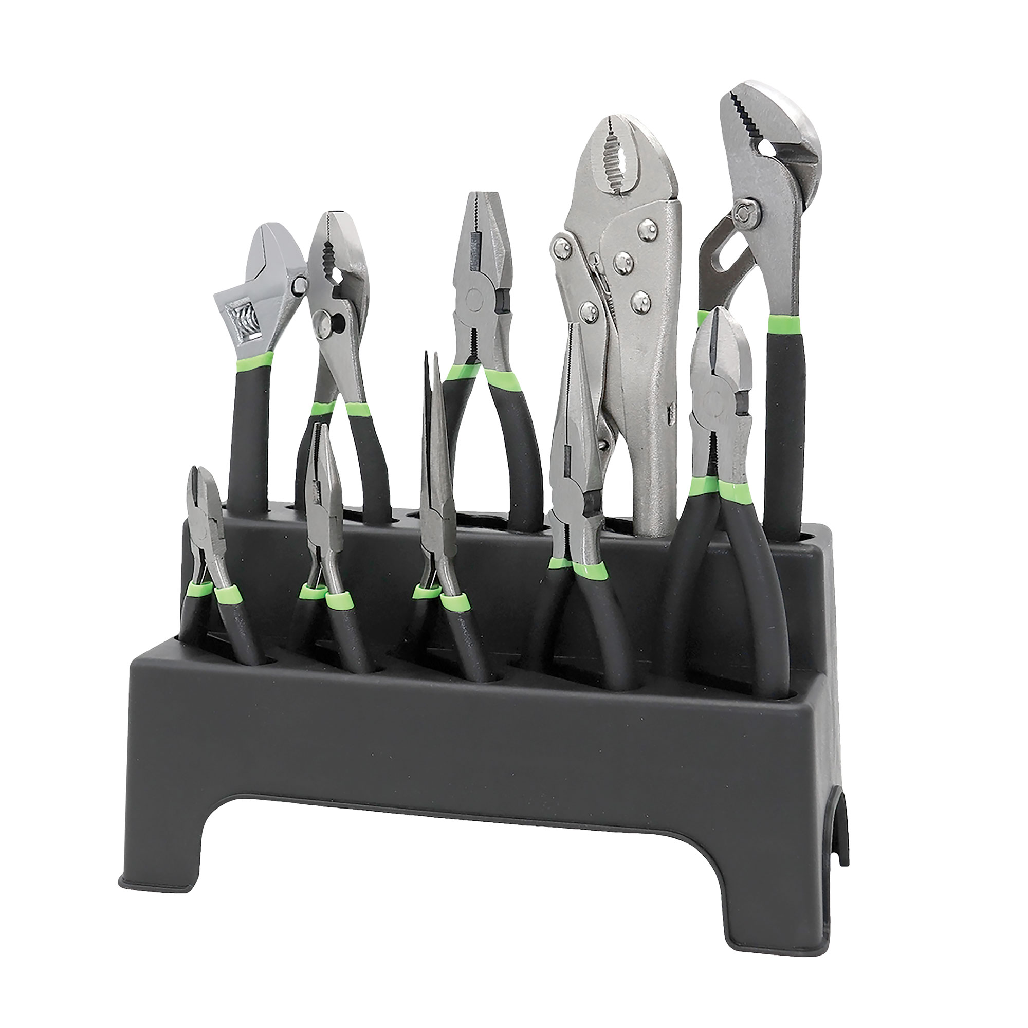 GRIP 10 Piece Plier Set with Stand