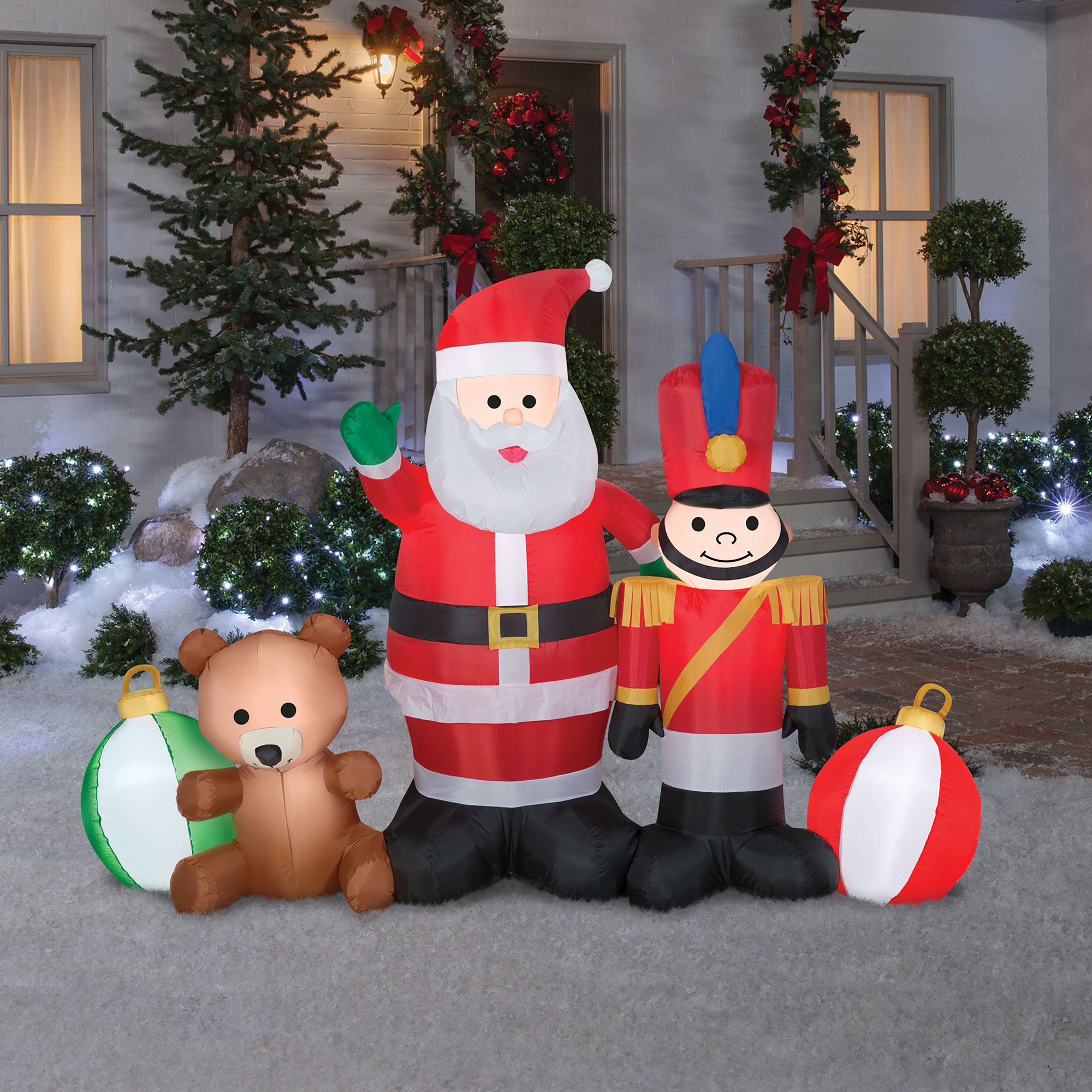 Inflatable 5' Santa and Toys Decoration