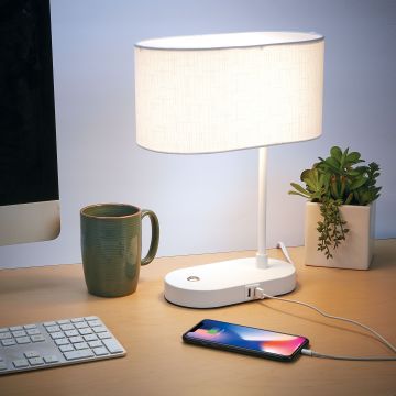 I-Zone Table Lamp with Dual USB Ports