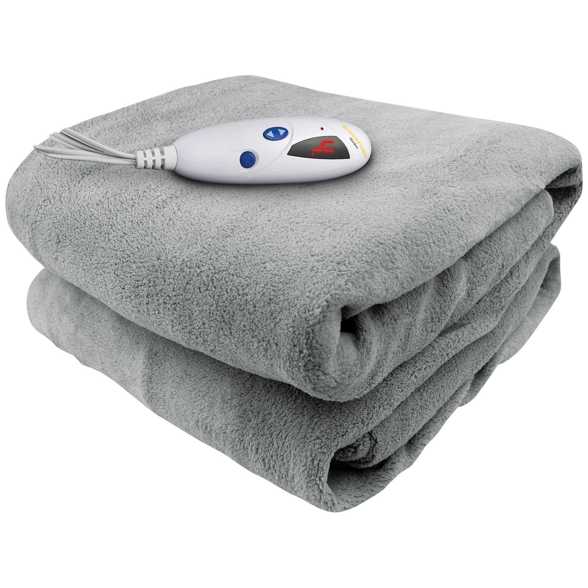 Biddeford Electric Heated Throw Blanket - Grey