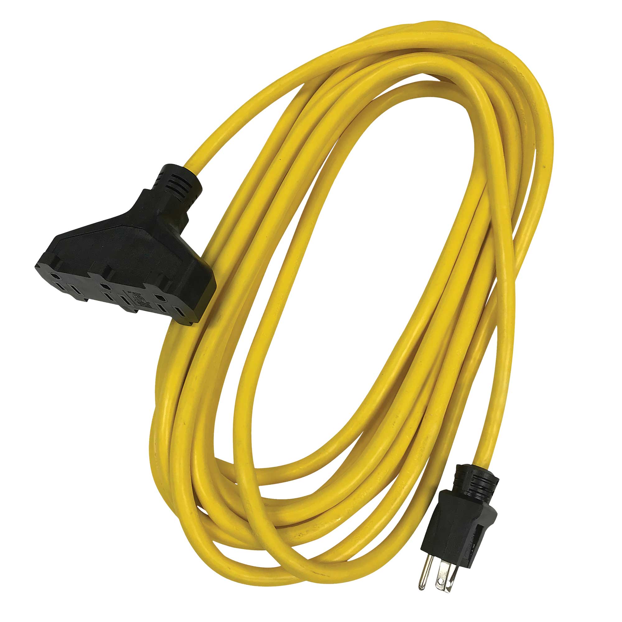 Prime Heavy Duty 25 foot 12/3 Triple Tap Extension Cord