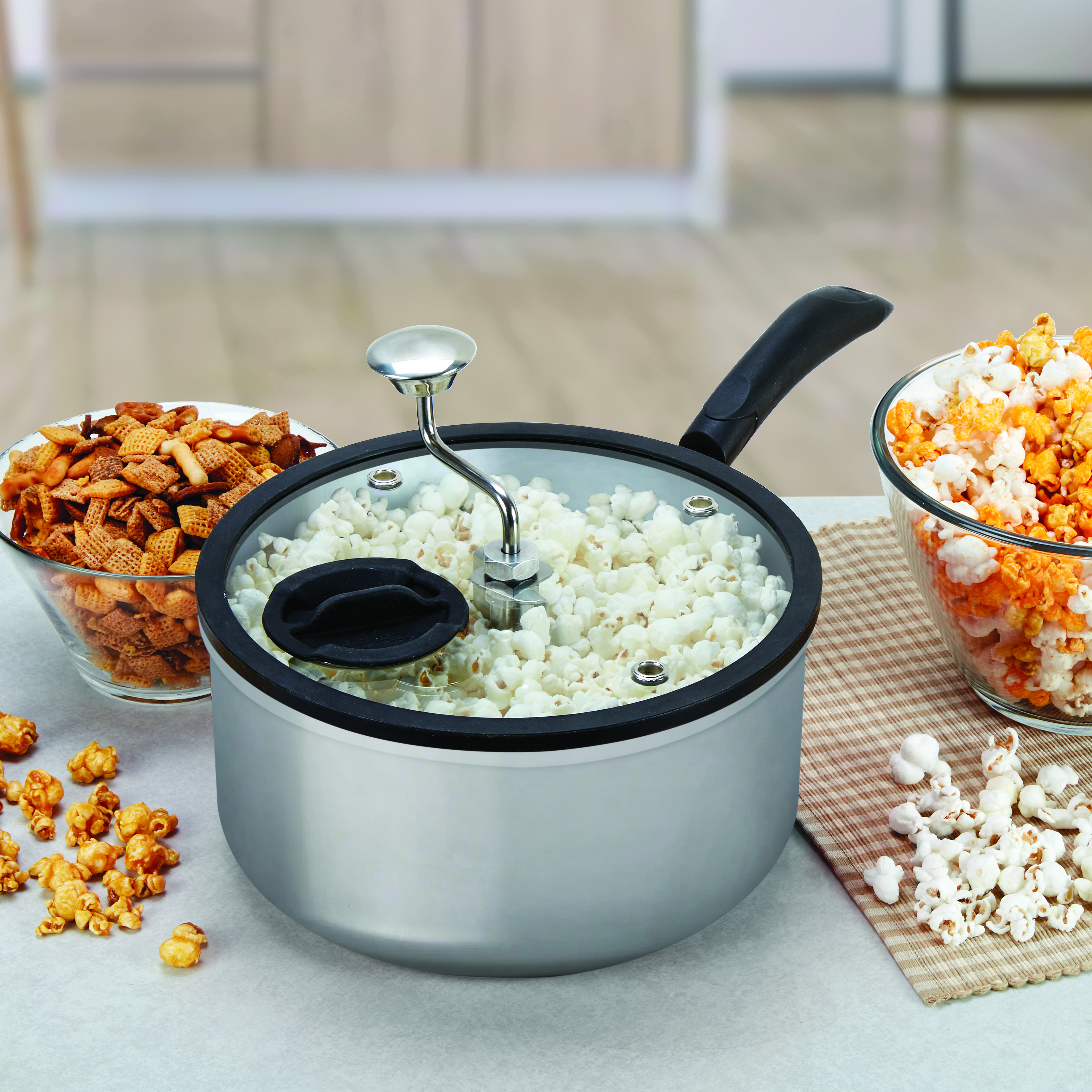 Stainless Steel 6-Qt. Stovetop Popcorn Popper + Reviews