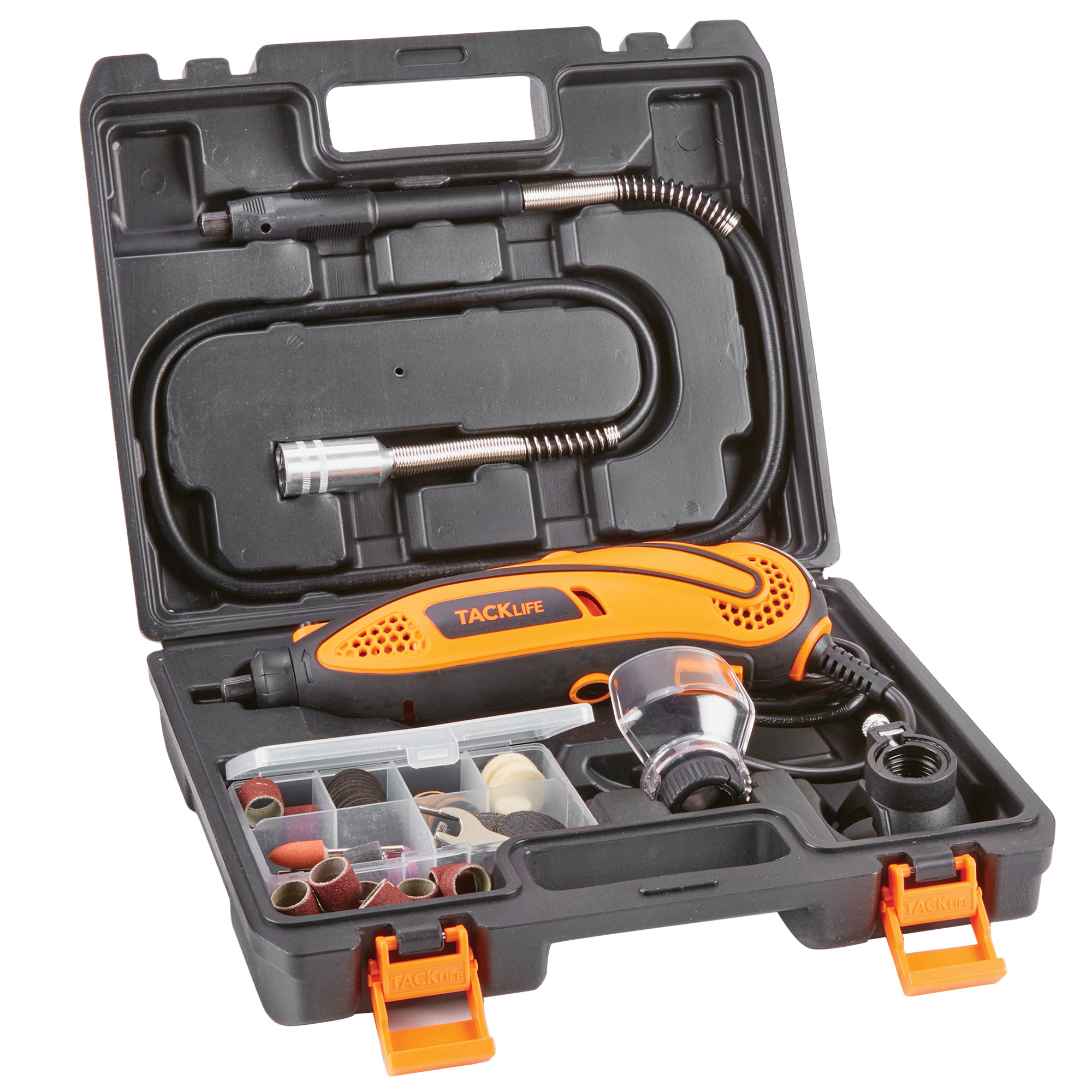 Power tools in a case
