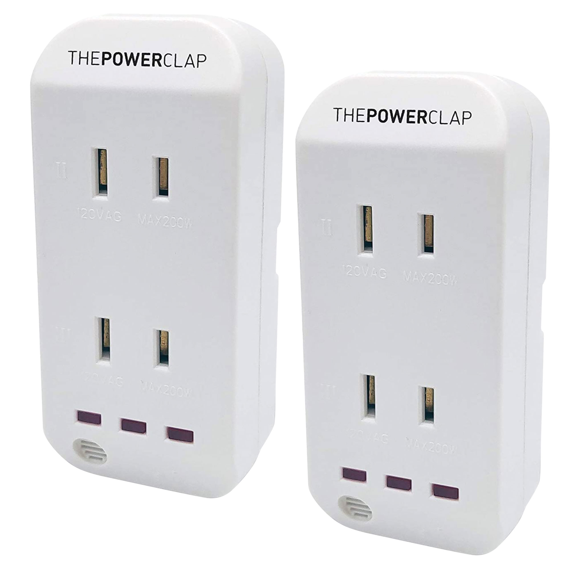 Digital Energy Power Hands Clapping Light Control Outlet - 2 Pack