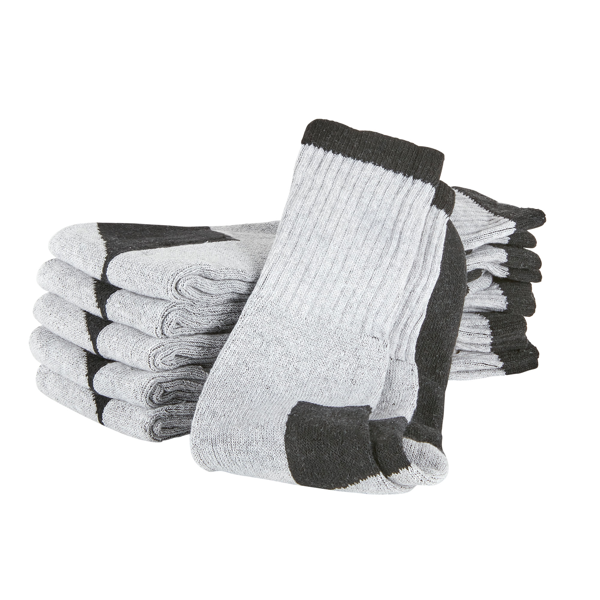 10W Apparel Heavy Duty Men's Work Socks - 6 Pack