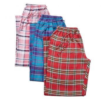 Casual Country Women's Flannel Pajama Pants - 3 Pack